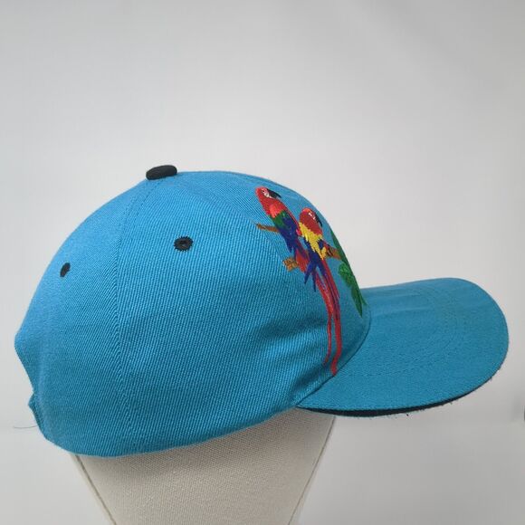 Panaman Strapback Hat Blue One Size Adjustable Embroidered Parrot Mega Sport - Picture 4 of 8